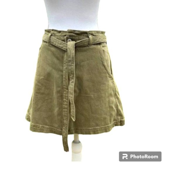 American Eagle Denim Skirt ~ NWT ~ Stretch - Olive Green - size 14 - Picture 1 of 14